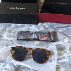 Mimi Peace Love World by Alina Villasante QVC Reflective Tortouis Sunglasses